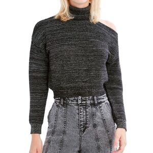 BCBGeneration Off-the-Shoulder Black Sweater